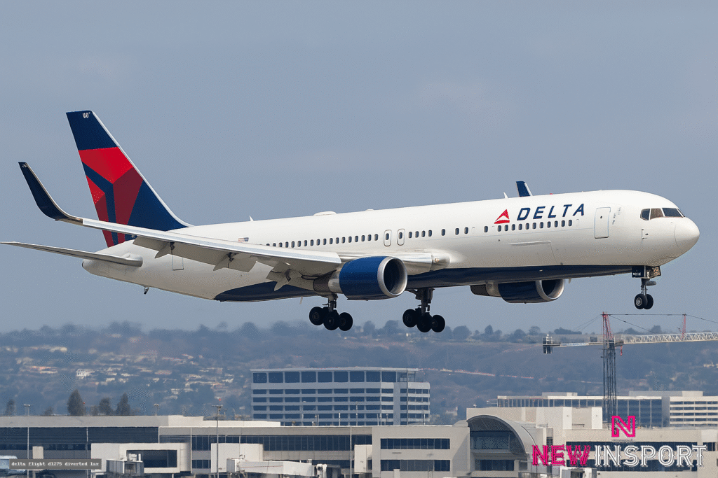 Delta Airlines Boeing 767 landing at LAX after DL275 diversion.
